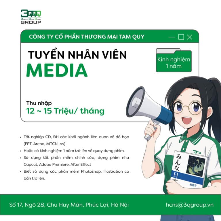 Tuyển nhân viên Media Thu nhập hấp dẫn