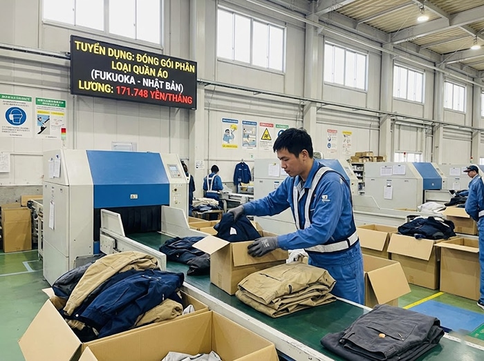 don hang dong goi cong nghiep lam viec tai nhat ban