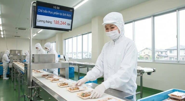 tuyen 1 nu che bien thuc an kem tai aichi nhat ban