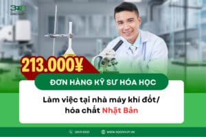 Tuyển 2 nam làm kỹ sư hóa học làm việc tại Nhật Bản