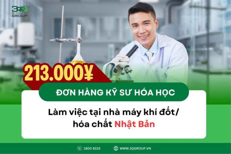 Tuyển 2 nam làm kỹ sư hóa học làm việc tại Nhật Bản